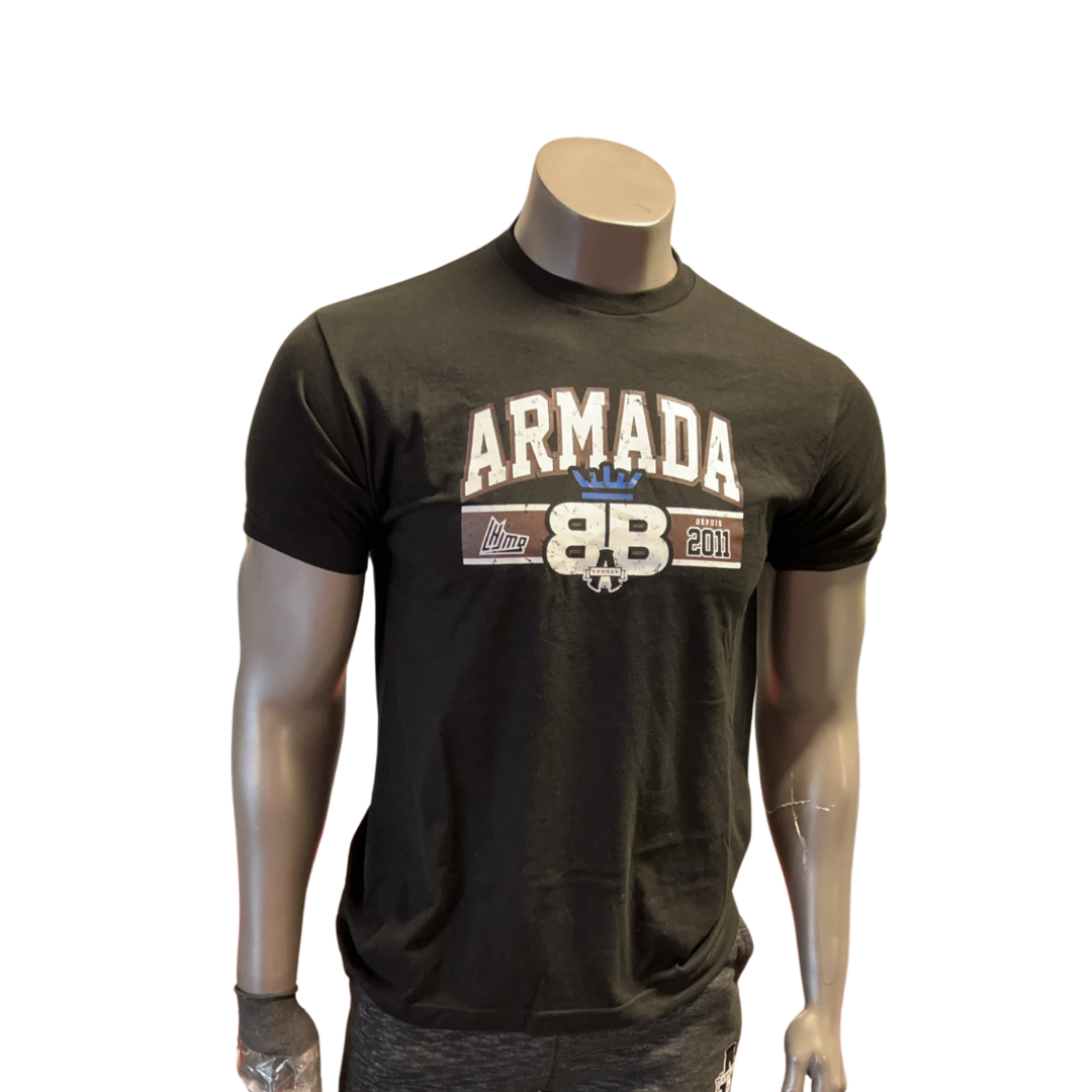 T-SHIRT NOIR BB ÉCRIT BRUN