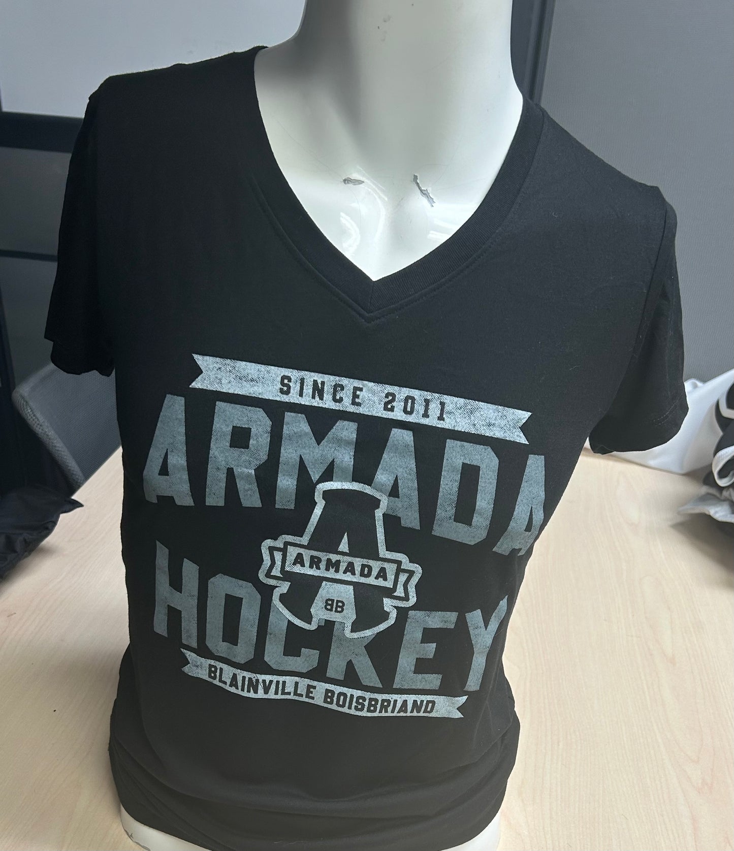 T SHIRT "ARMADA HOCKEY" FILLE NOIR