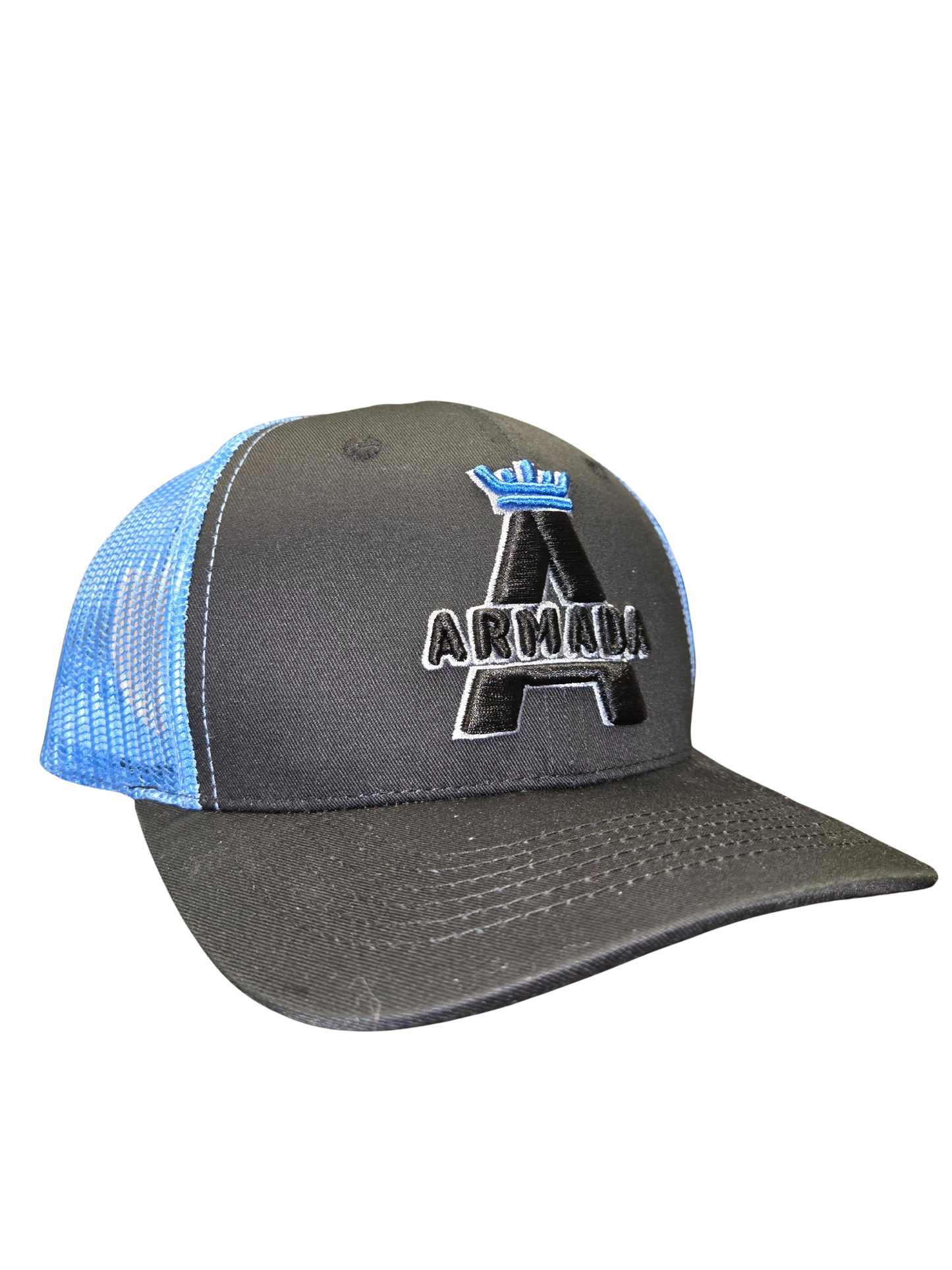 CASQUETTE NOIR FILET BLEU