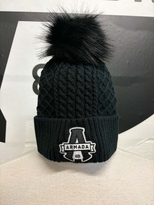 TUQUE EN TRICOT AVEC POMPON