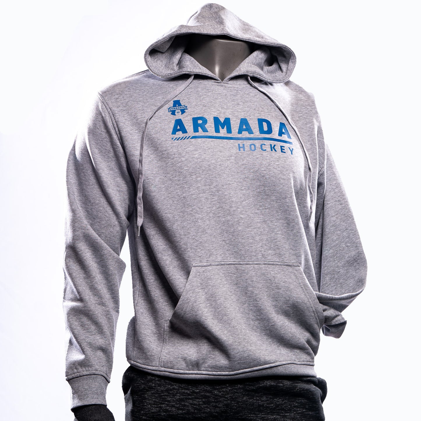 HOODIE GRIS ARMADA HOCKEY BLEU