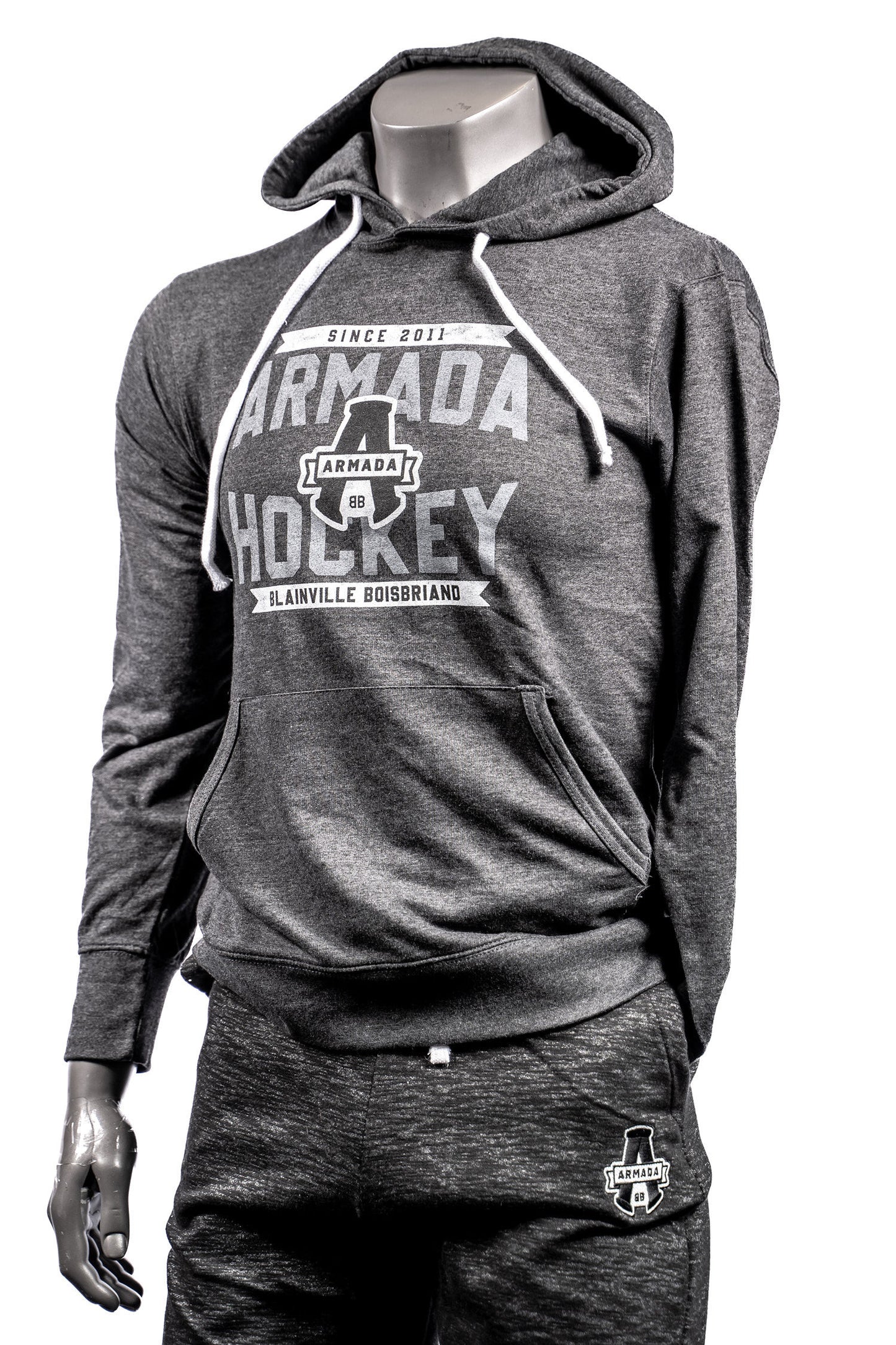 HOODIE CHARCOAL "ARMADA HOCKEY"